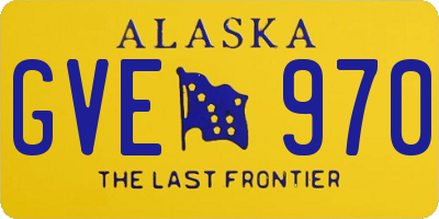 AK license plate GVE970