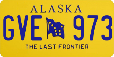 AK license plate GVE973