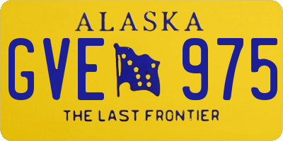 AK license plate GVE975