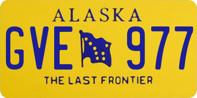 AK license plate GVE977