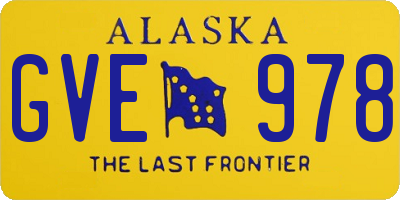 AK license plate GVE978