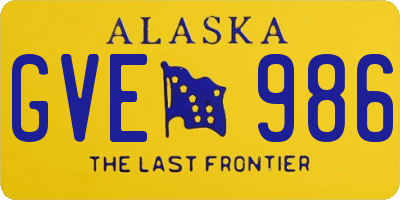 AK license plate GVE986