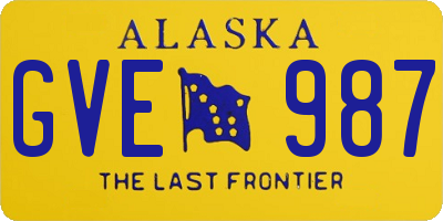 AK license plate GVE987