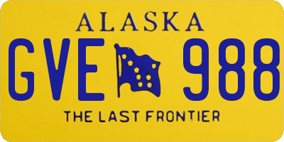 AK license plate GVE988