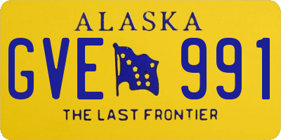 AK license plate GVE991