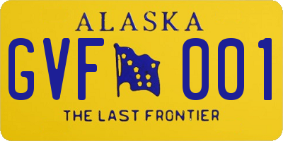 AK license plate GVF001