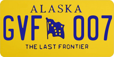 AK license plate GVF007