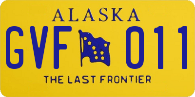 AK license plate GVF011