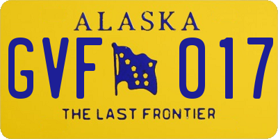 AK license plate GVF017