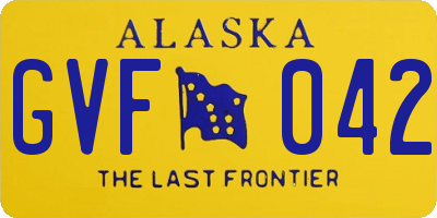 AK license plate GVF042