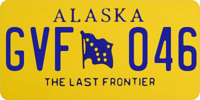 AK license plate GVF046