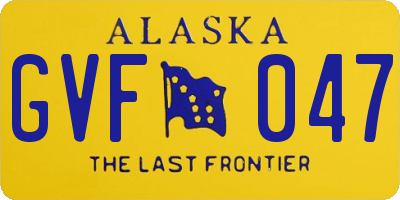 AK license plate GVF047