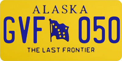 AK license plate GVF050