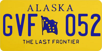 AK license plate GVF052