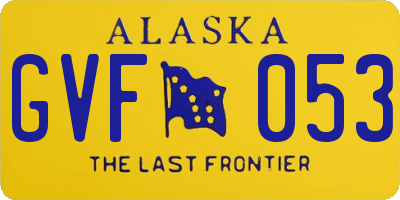 AK license plate GVF053