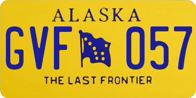 AK license plate GVF057