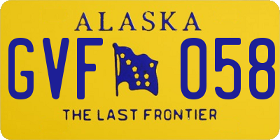 AK license plate GVF058