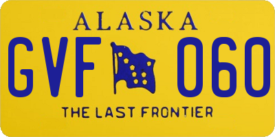 AK license plate GVF060