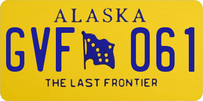 AK license plate GVF061