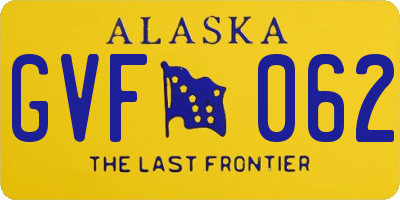 AK license plate GVF062