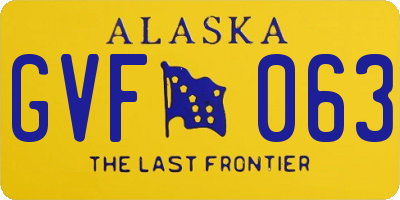 AK license plate GVF063