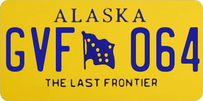 AK license plate GVF064