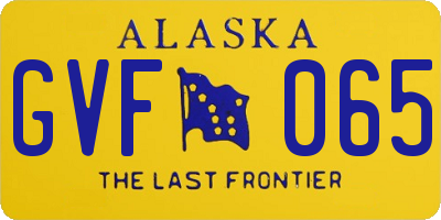 AK license plate GVF065