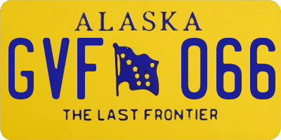 AK license plate GVF066