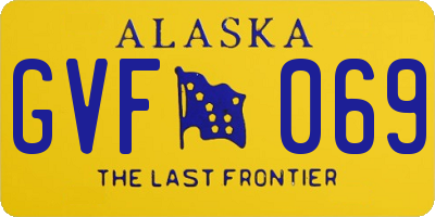 AK license plate GVF069