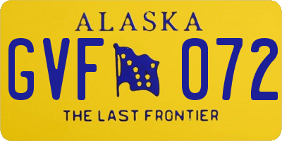 AK license plate GVF072