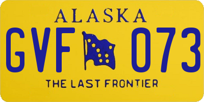 AK license plate GVF073