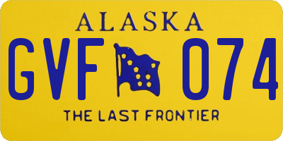 AK license plate GVF074