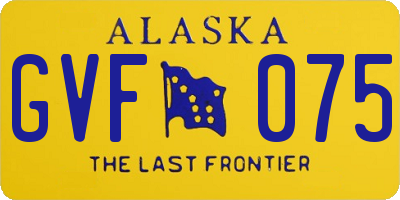 AK license plate GVF075