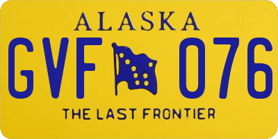 AK license plate GVF076