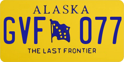 AK license plate GVF077