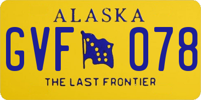 AK license plate GVF078