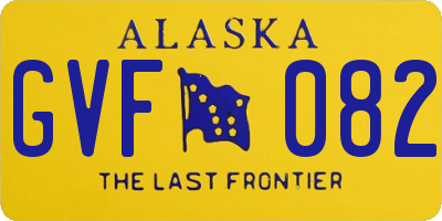 AK license plate GVF082