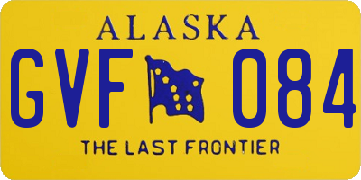 AK license plate GVF084