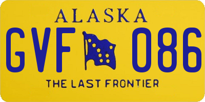 AK license plate GVF086