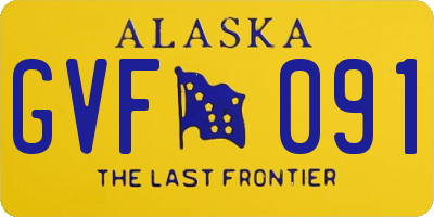 AK license plate GVF091