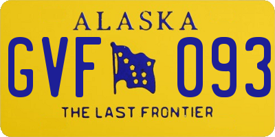 AK license plate GVF093