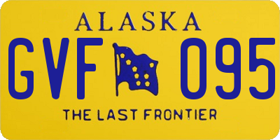 AK license plate GVF095