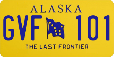 AK license plate GVF101