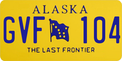 AK license plate GVF104