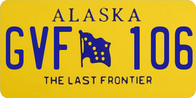 AK license plate GVF106