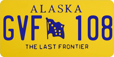 AK license plate GVF108