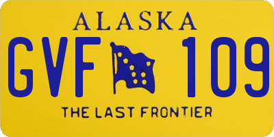 AK license plate GVF109