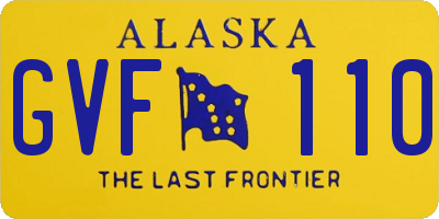 AK license plate GVF110