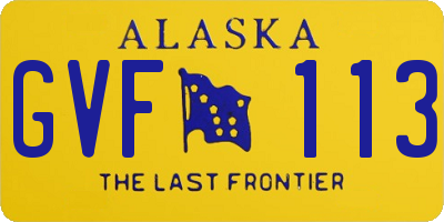 AK license plate GVF113