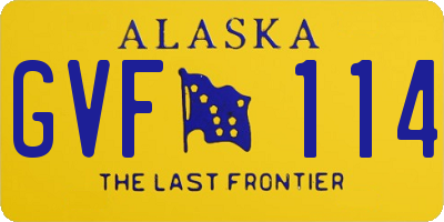 AK license plate GVF114